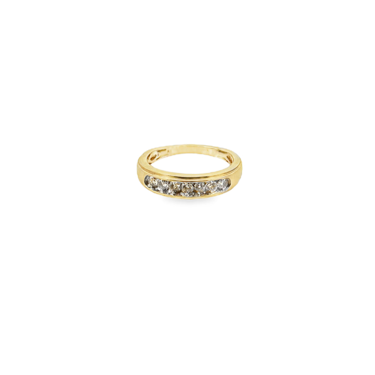 10K Yellow Gold Diamond Wedding Band – 0.50 CTW, Size 10