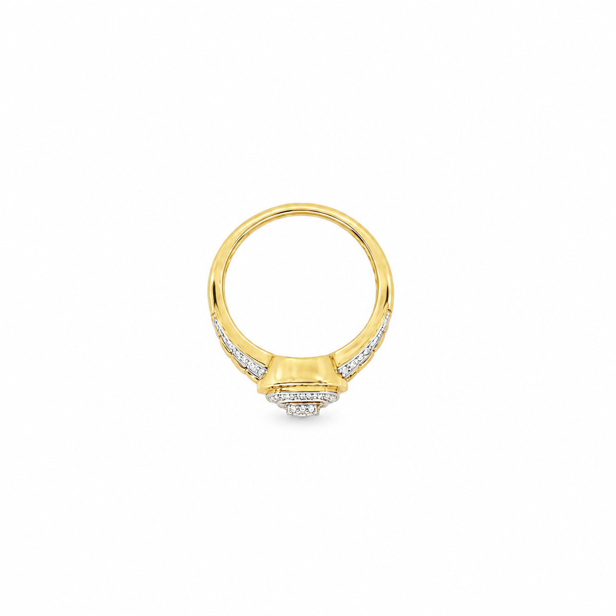 10K Yellow Gold Men's Diamond Fashion Ring – 0.25 CT, Size 10