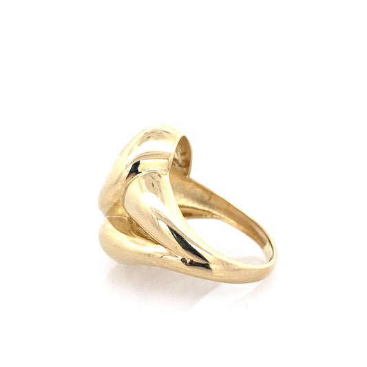 14K Yellow Gold Ladies Fashion Ring Size 7