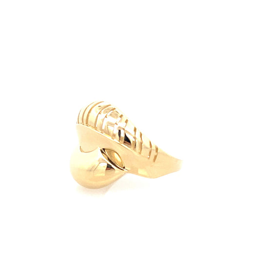 14K Yellow Gold Ladies Fashion Ring Size 7