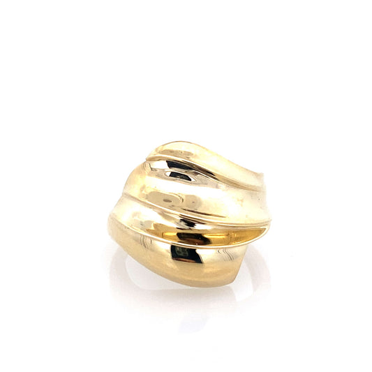 14K Yellow Gold Ladies Fashion Ring Size 7