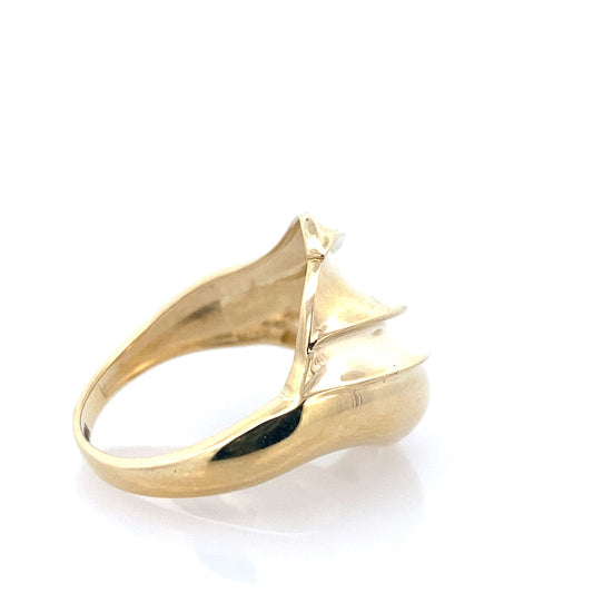 14K Yellow Gold Ladies Fashion Ring Size 7