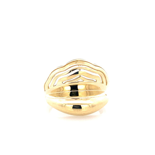 14K Yellow Gold Ladies Fashion Ring Size 8