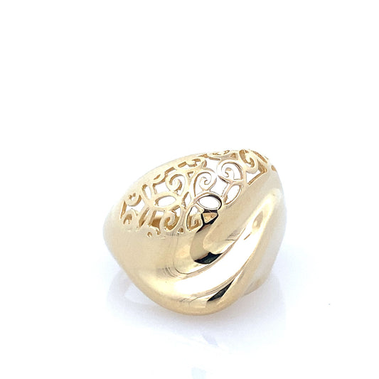 14K Yellow Gold Ladies Fashion Ring Size 9