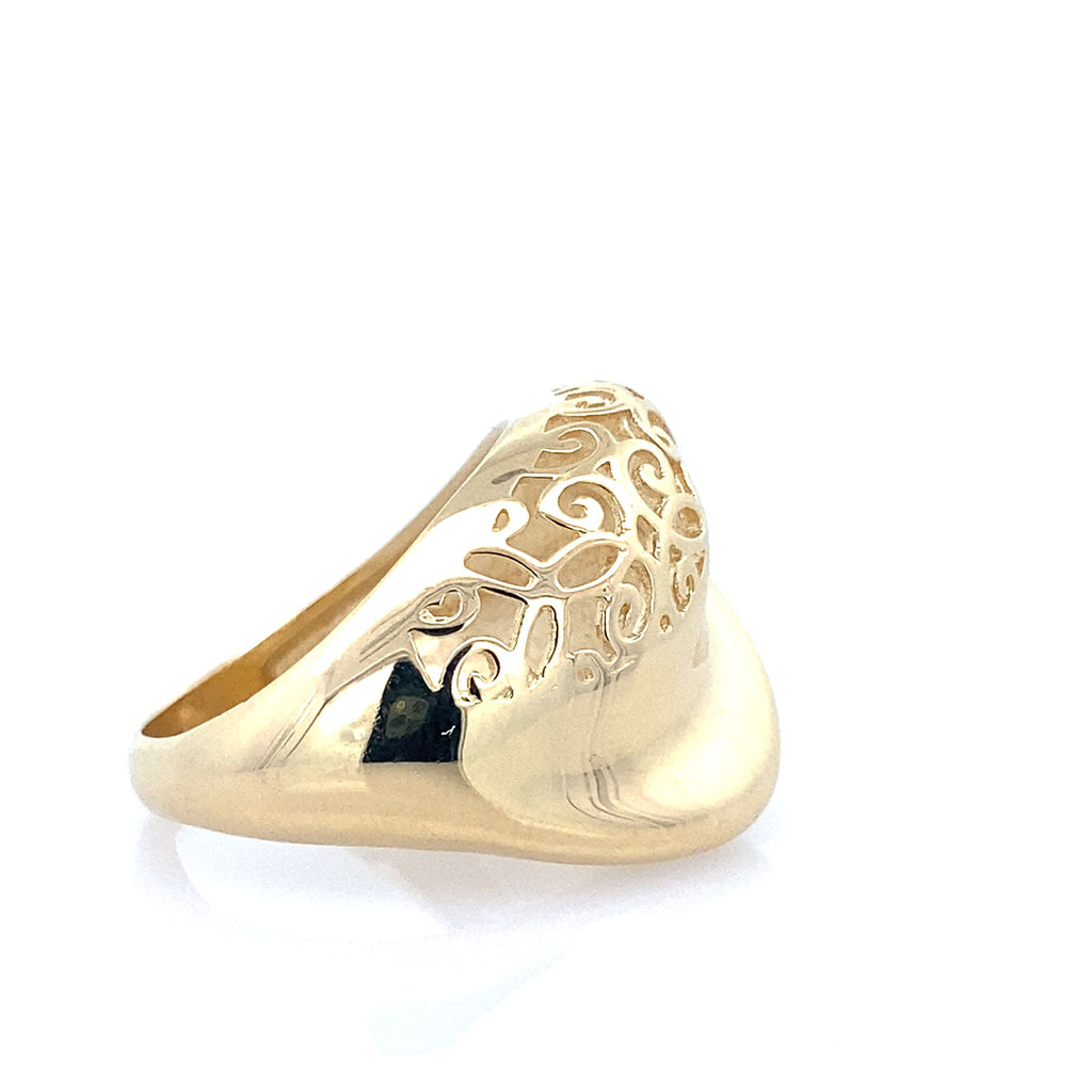 14K Yellow Gold Ladies Fashion Ring Size 9