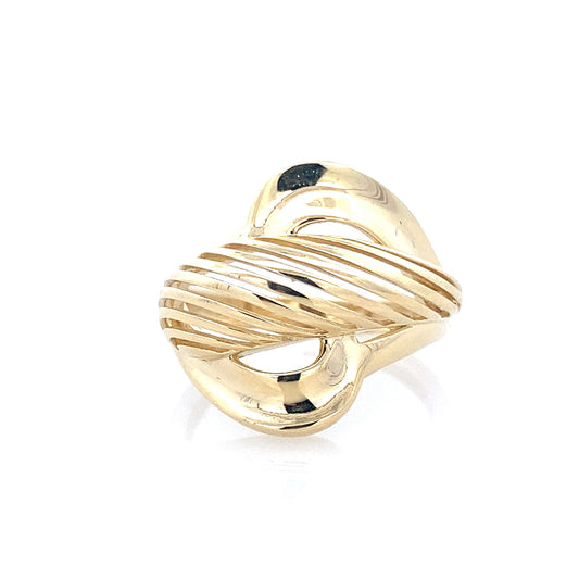 14K Yellow Gold Ladies Fashion Ring Size 8