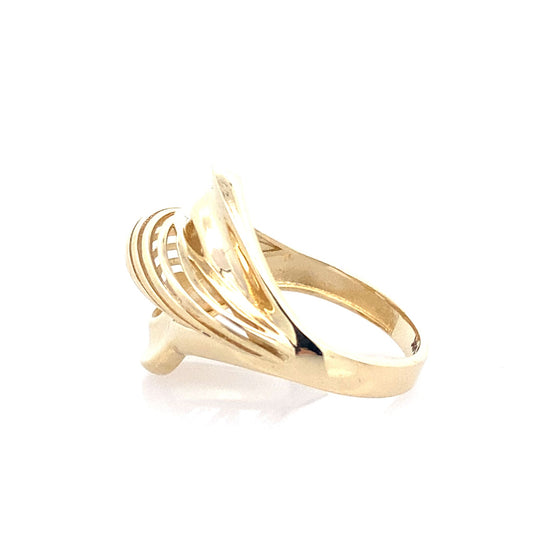 14K Yellow Gold Ladies Fashion Ring Size 8