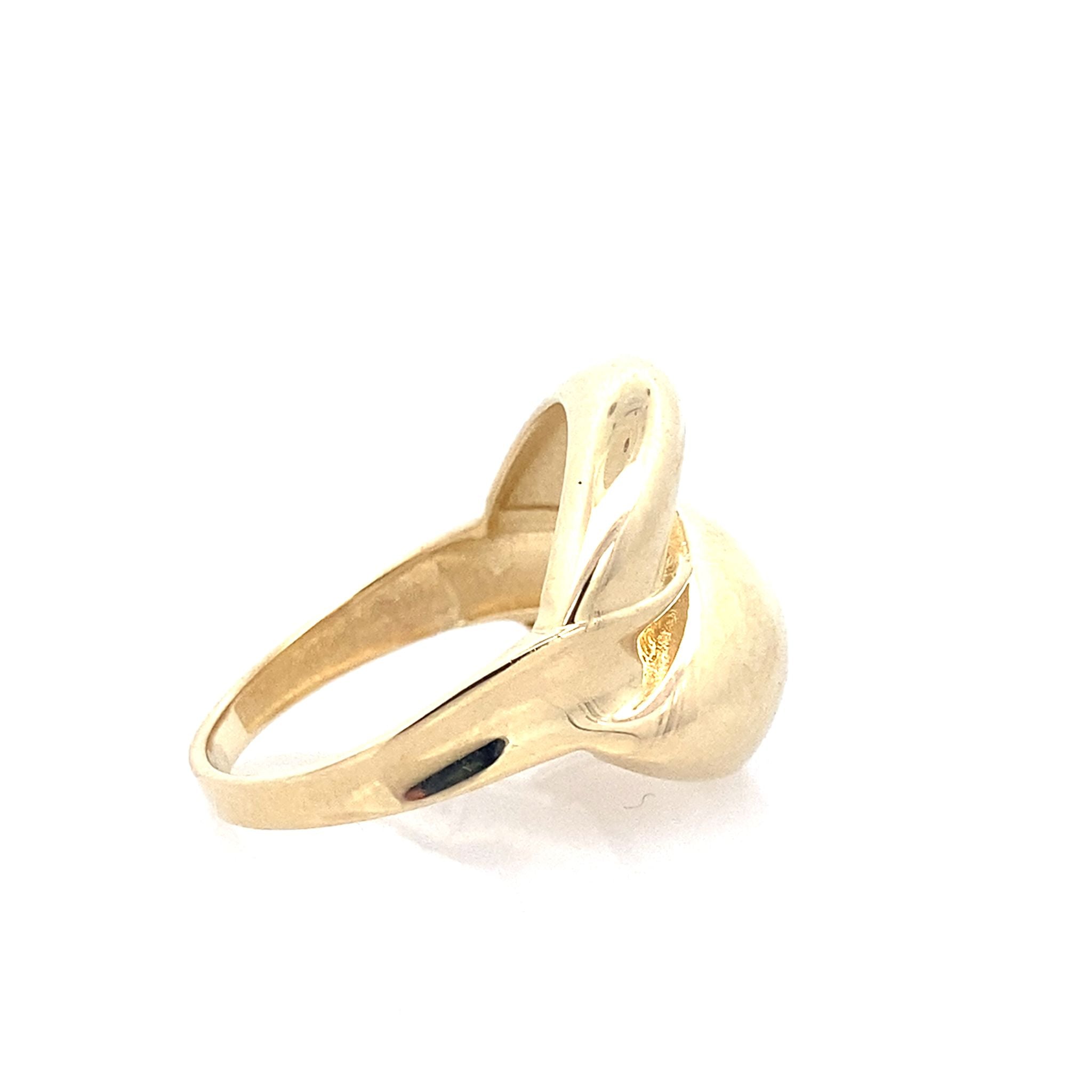 14K Yellow Gold Ladies Fashion Ring Size 7.5