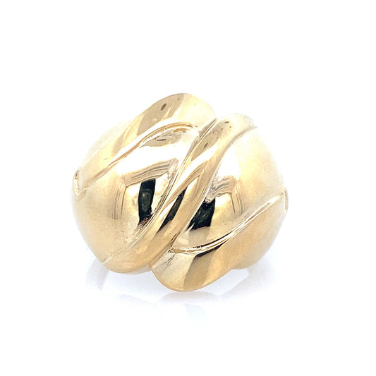 14K Yellow Gold Ladies Fashion Ring Size 8