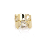 10K Yellow Gold Ladies Cz Fashion Ring Size 7
