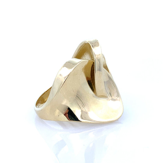 10K Yellow Gold Ladies Fashion Ring Size 8