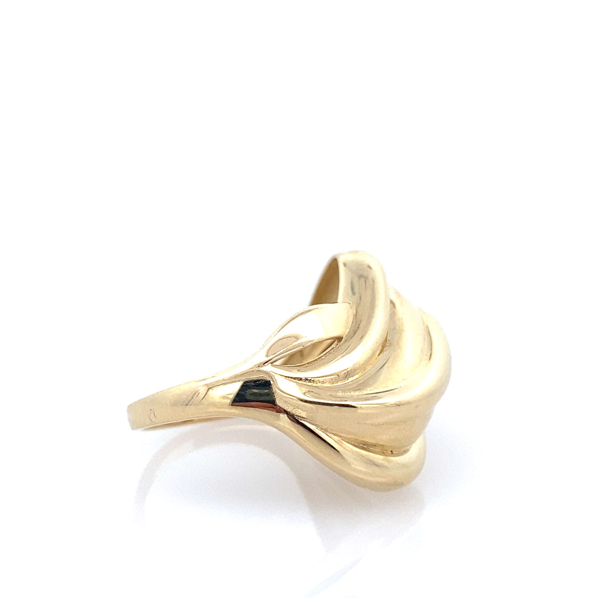 14K Yellow Gold Ladies Fashion Ring Size 7