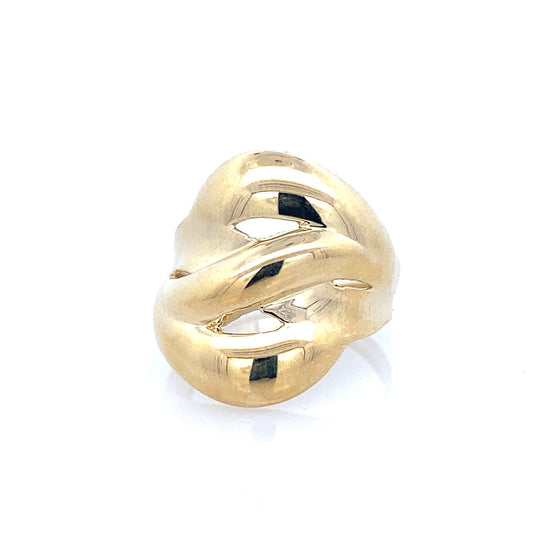 14K Yellow Gold Ladies Fashion Ring Size 7