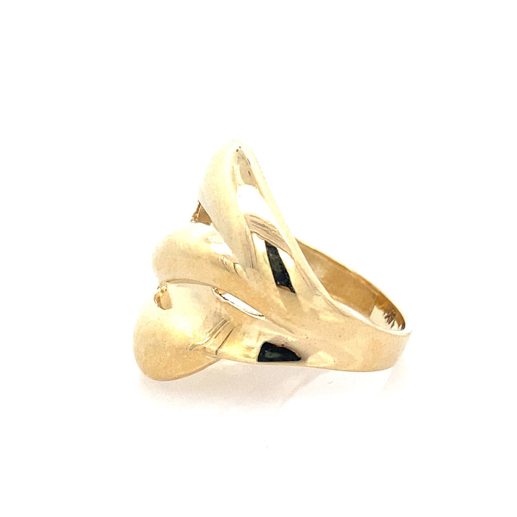 14K Yellow Gold Ladies Fashion Ring Size 7