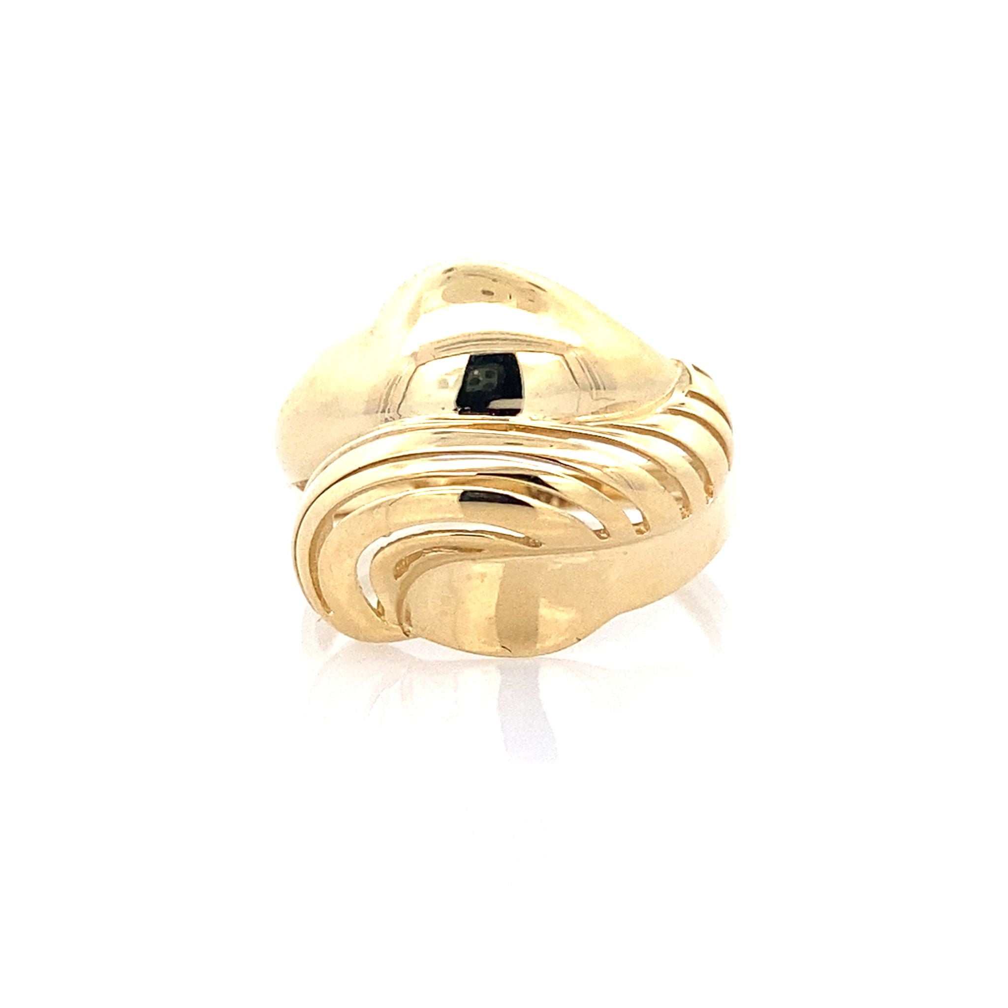 14K Yellow Gold Ladies Fashion Ring Size 8