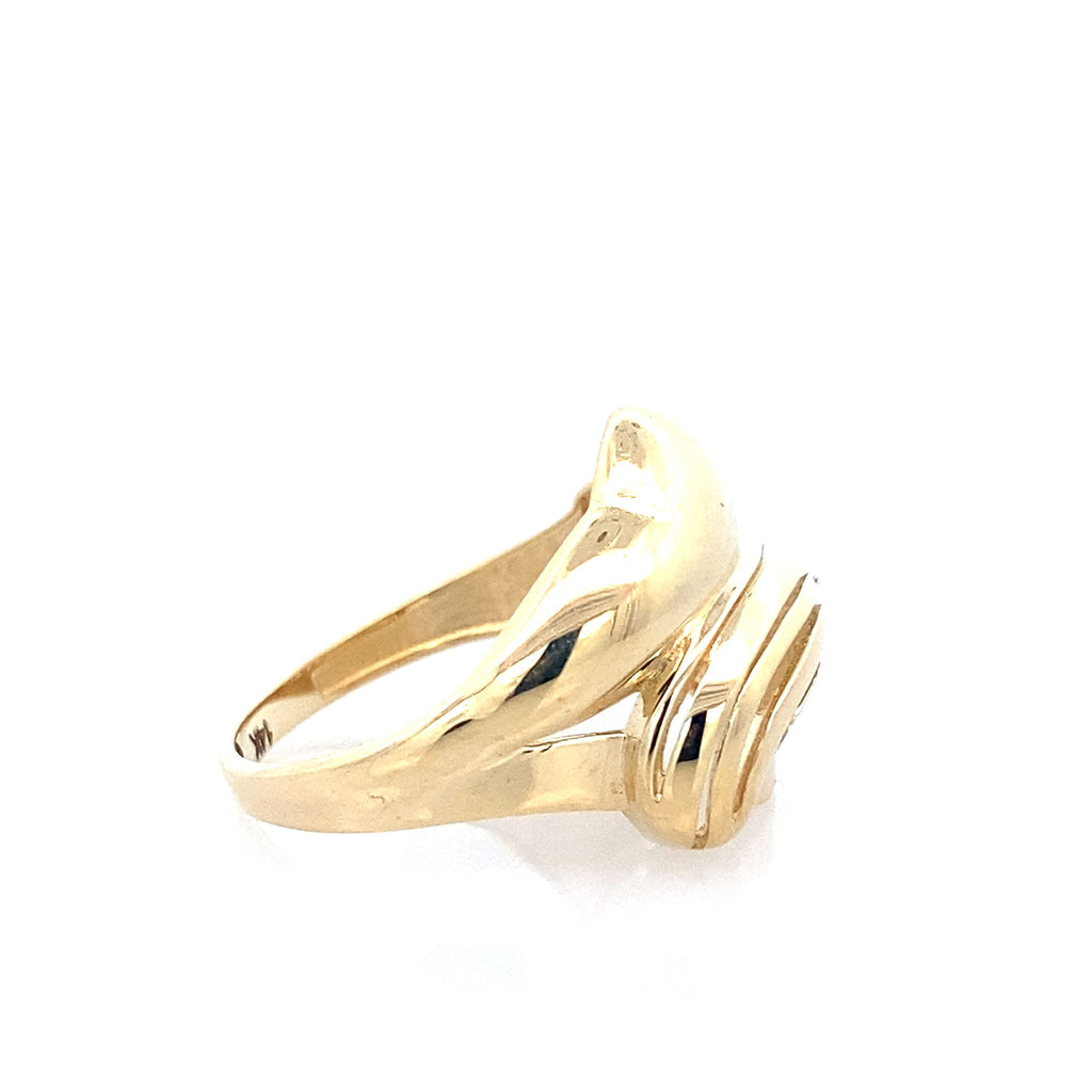 14K Yellow Gold Ladies Fashion Ring Size 8