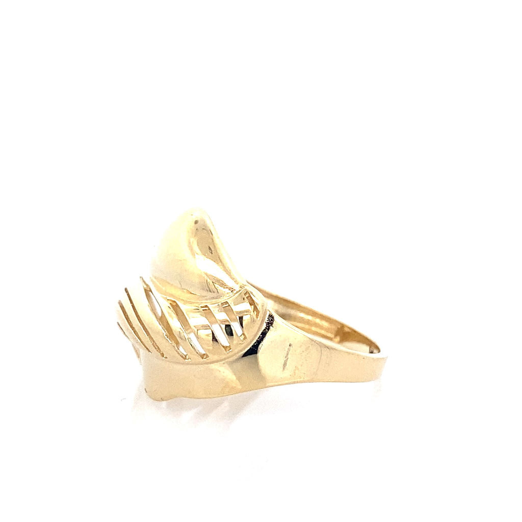 14K Yellow Gold Ladies Fashion Ring Size 8