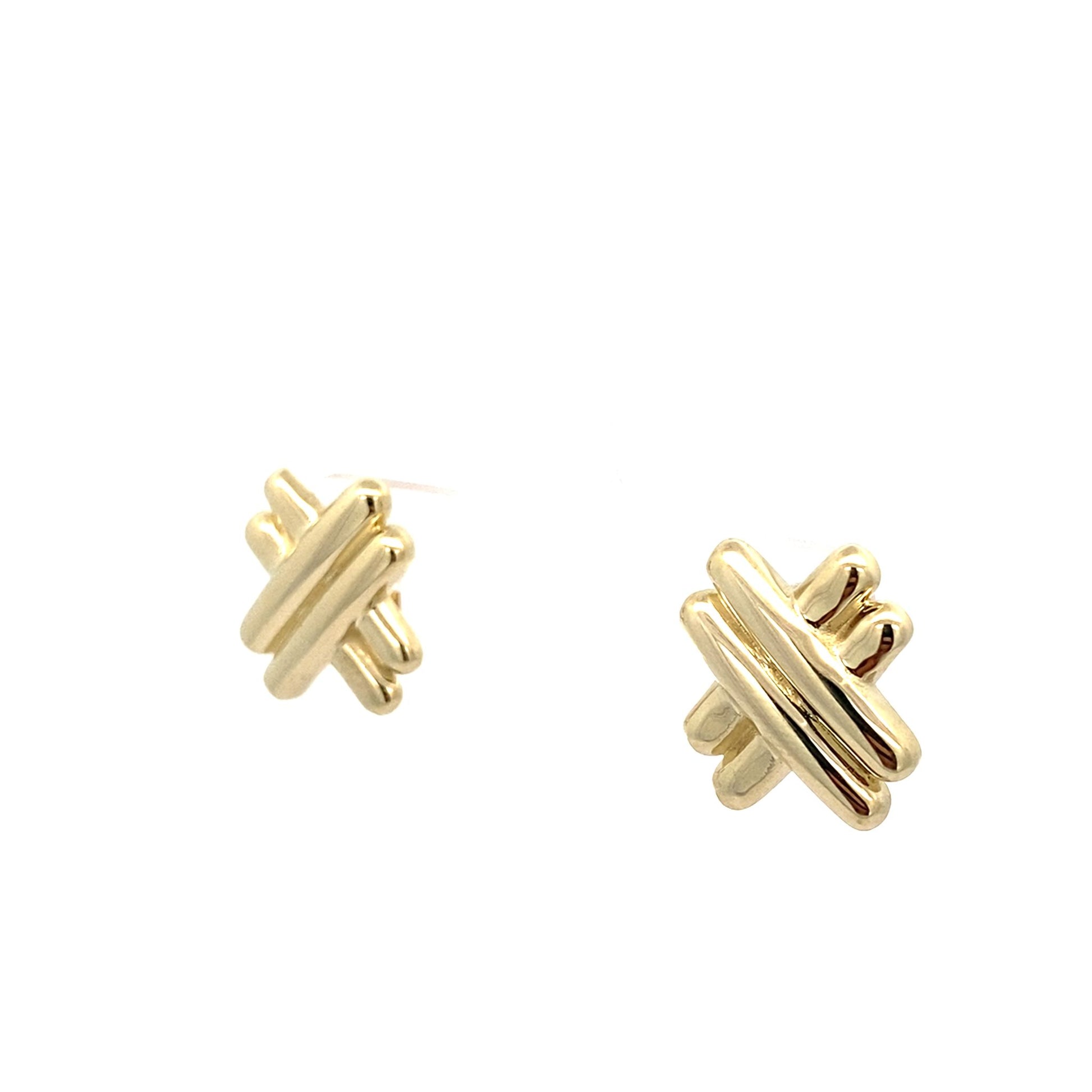 14K Yellow Gold  Omega Back Earrings