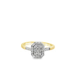 0.33Ctw 14K Yellow Gold Diamond Engagement Ring Size 7 1.4Dwt