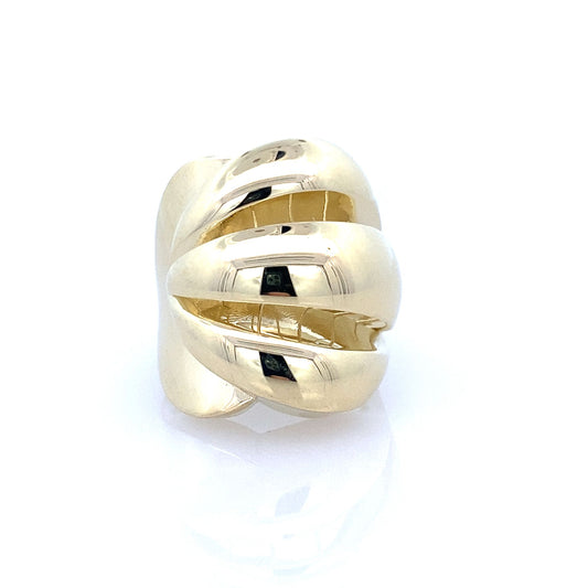 14K Yellow Gold Ladies Fashion Ring Size 6