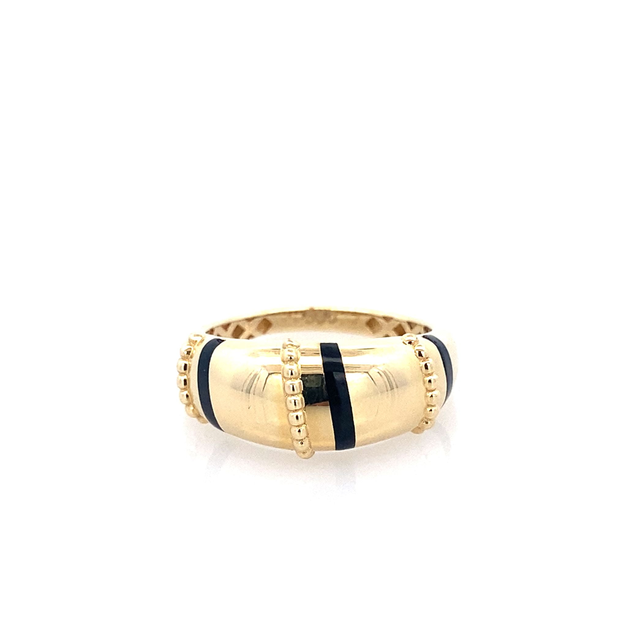 14K Yellow Gold Ladies Fashion Ring Size 7.5