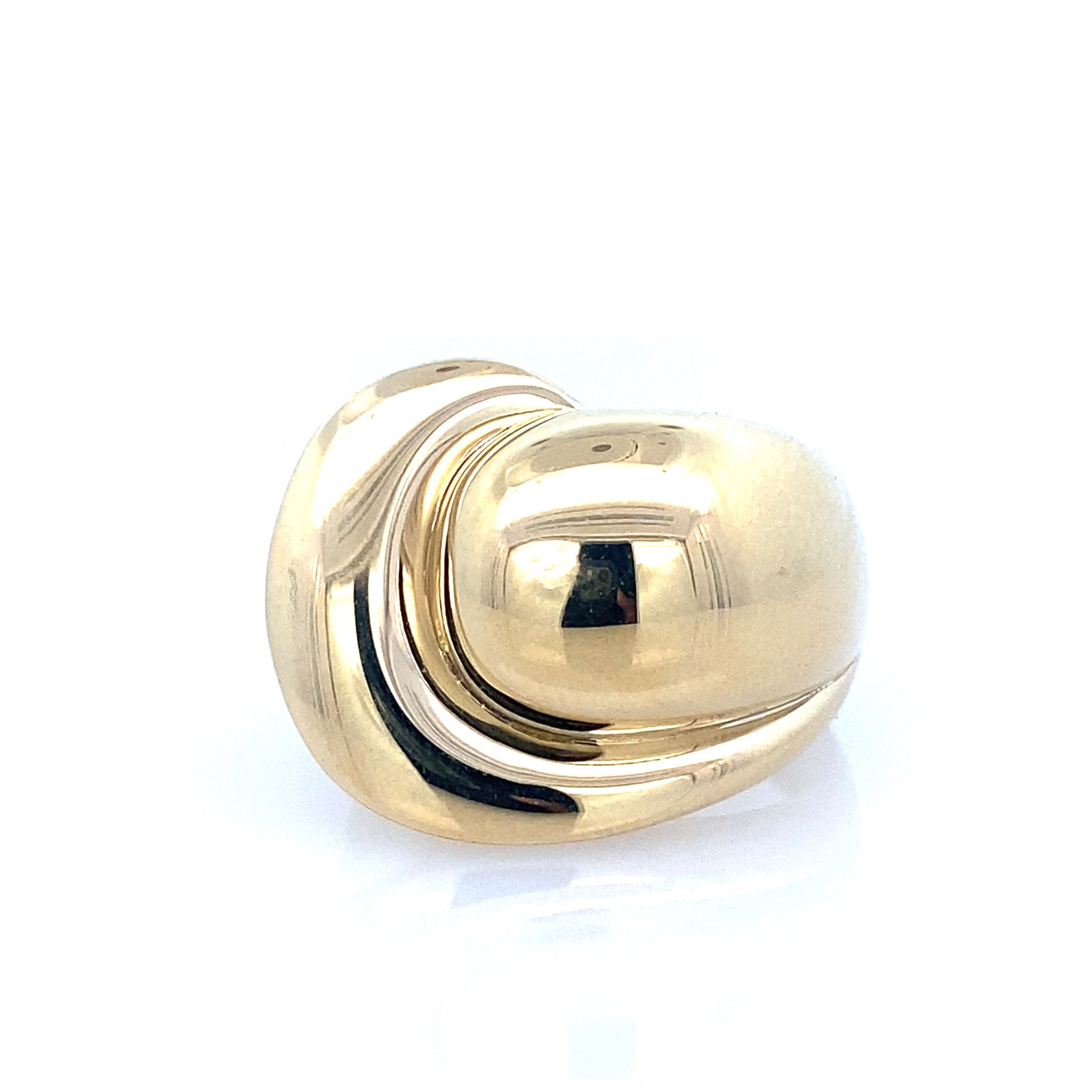 14K Yellow Gold Ladies Fashion Ring Size 7.5