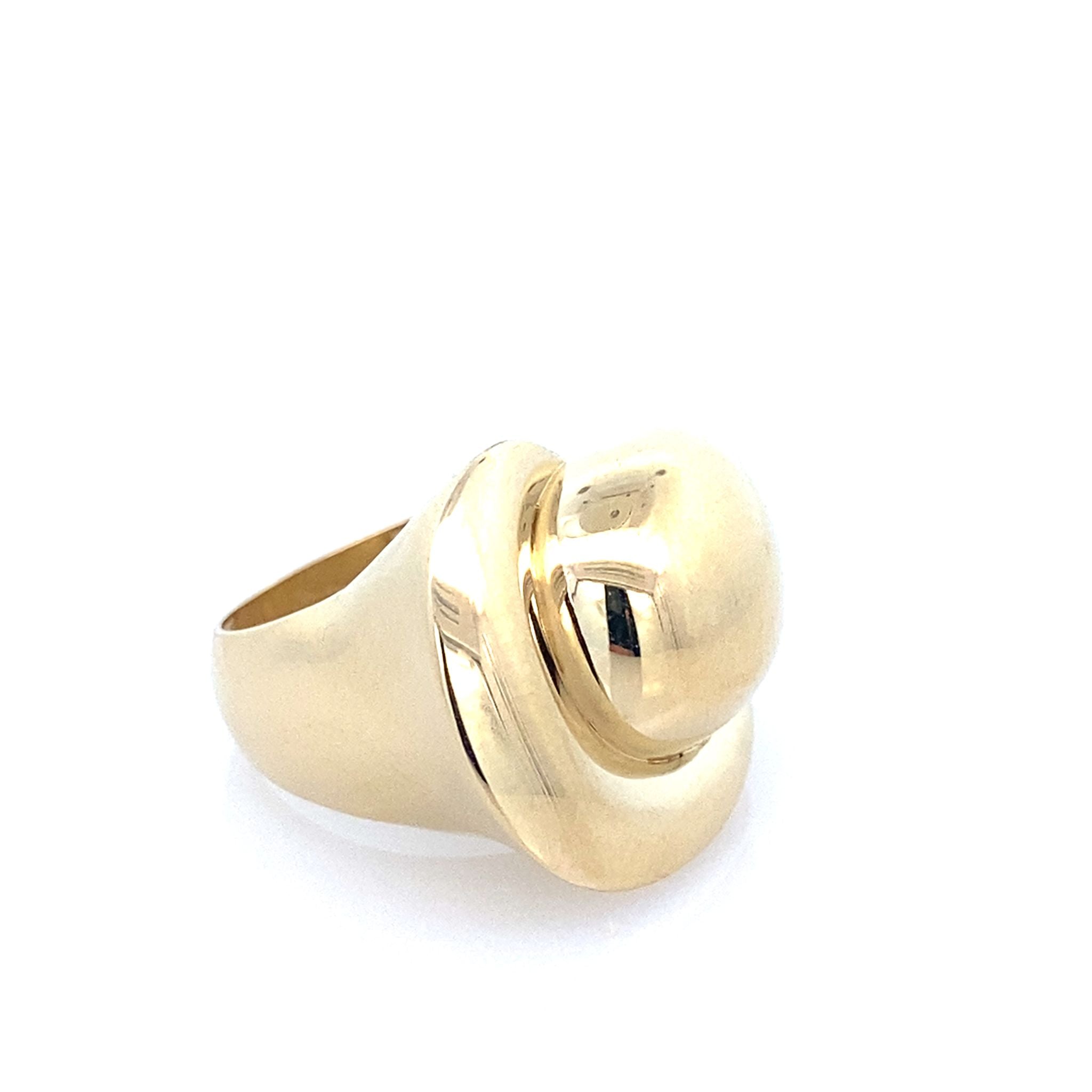 14K Yellow Gold Ladies Fashion Ring Size 7.5