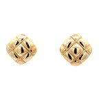 14K Yellow Gold Omega Back Earrings