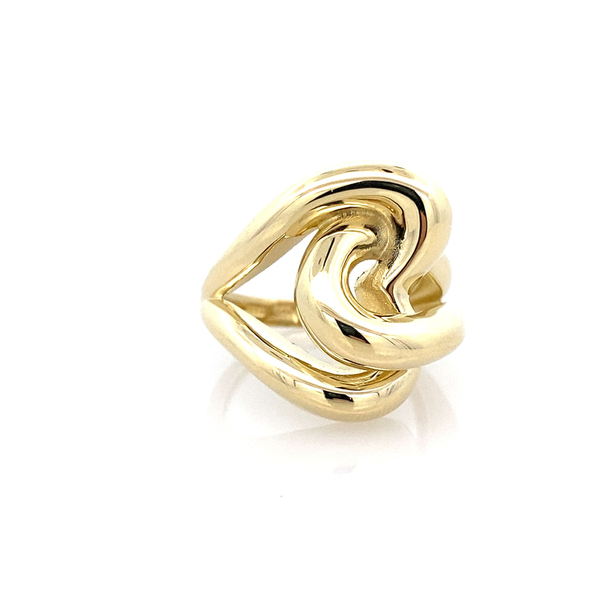 14K Yellow Gold Ladies Fashion Ring Size 7