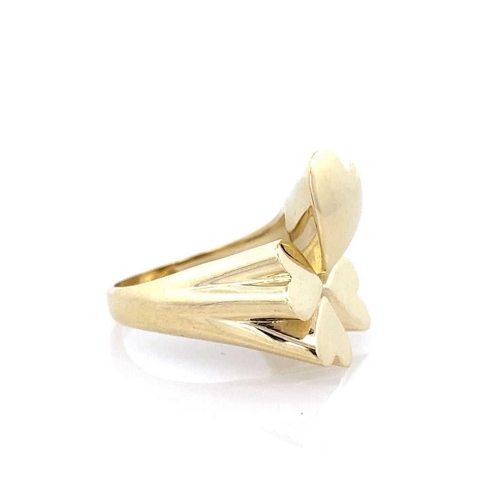 10K Yellow Gold Ladies Fashion Ring Size 7.75
