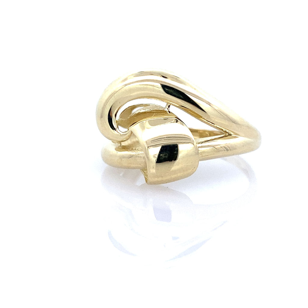 10K Yellow Gold Ladies Fashion Ring Size 7