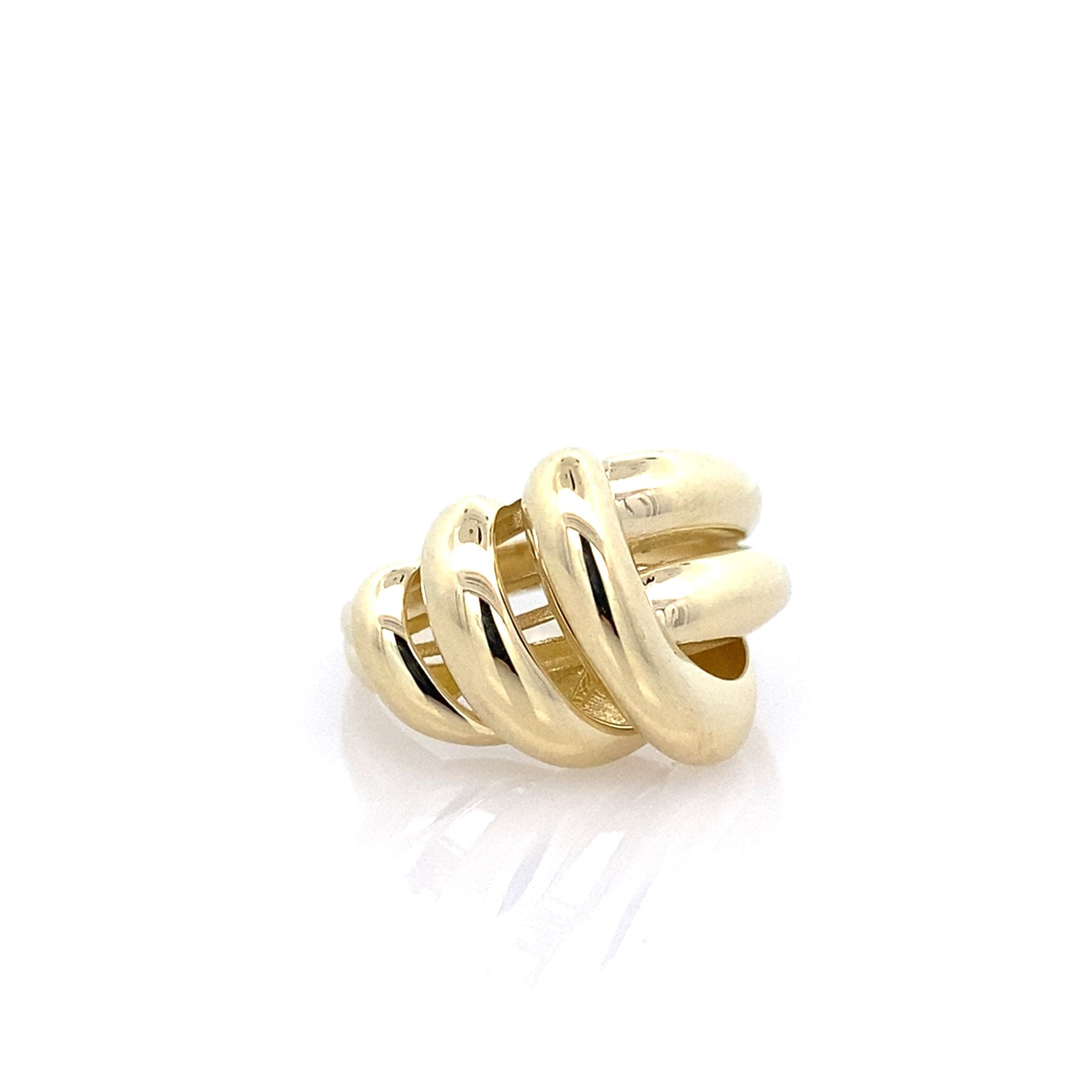 10K Yellow Gold Ladies Fashion Ring Size 7