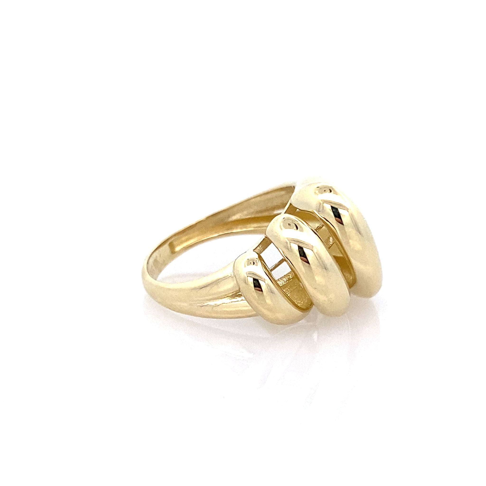 10K Yellow Gold Ladies Fashion Ring Size 7