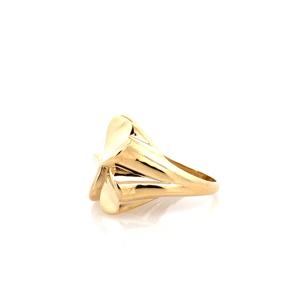 14K Yellow Gold Ladies Fashion Ring Size 7