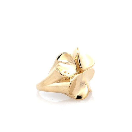 14K Yellow Gold Ladies Fashion Ring Size 7