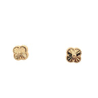 14K Yellow Gold Flower Stud Earrings