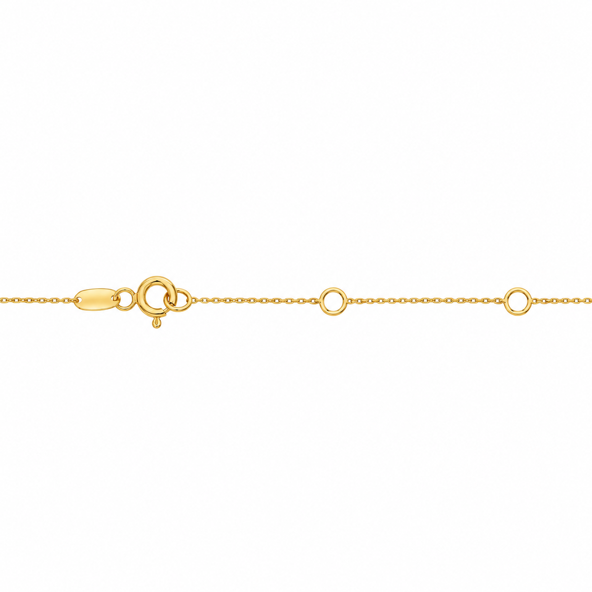 14K Yellow Gold Flower Cubic Zirconia Pendant Necklace – 18"