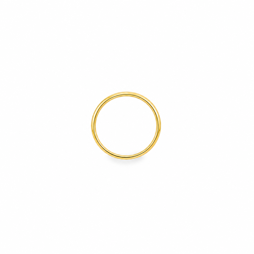 14K Yellow Gold Classic Men's Wedding Band – 4mm, Size 10