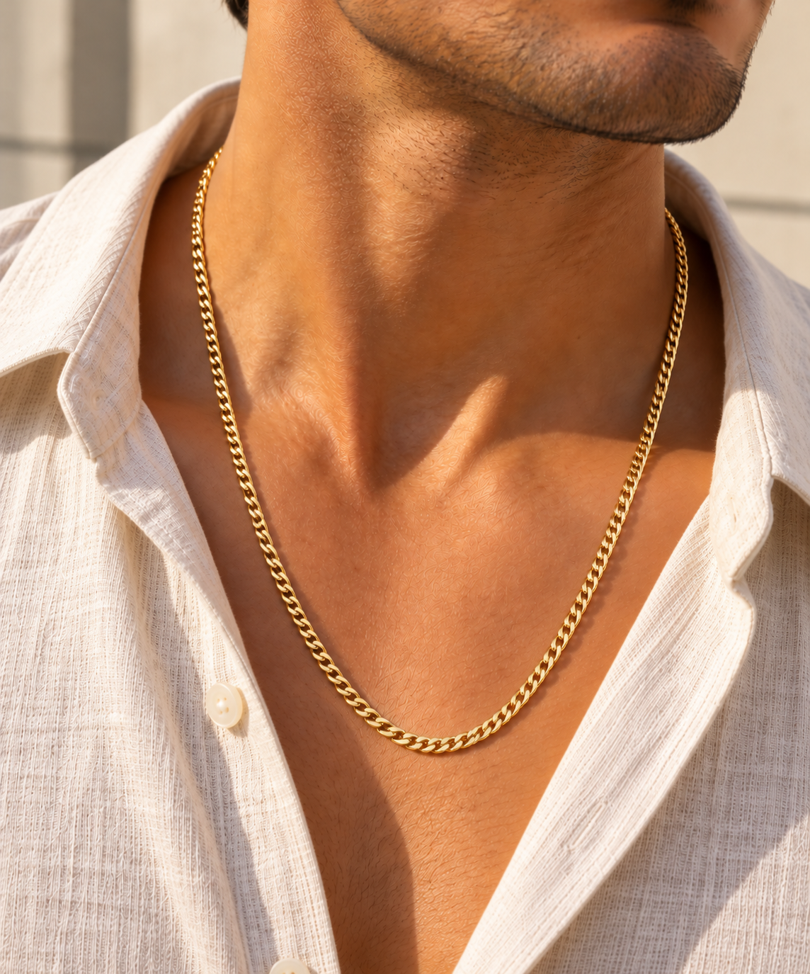 14K Yellow Gold Cuban Link Chain with Lobster Clasp – 2mm, 16"