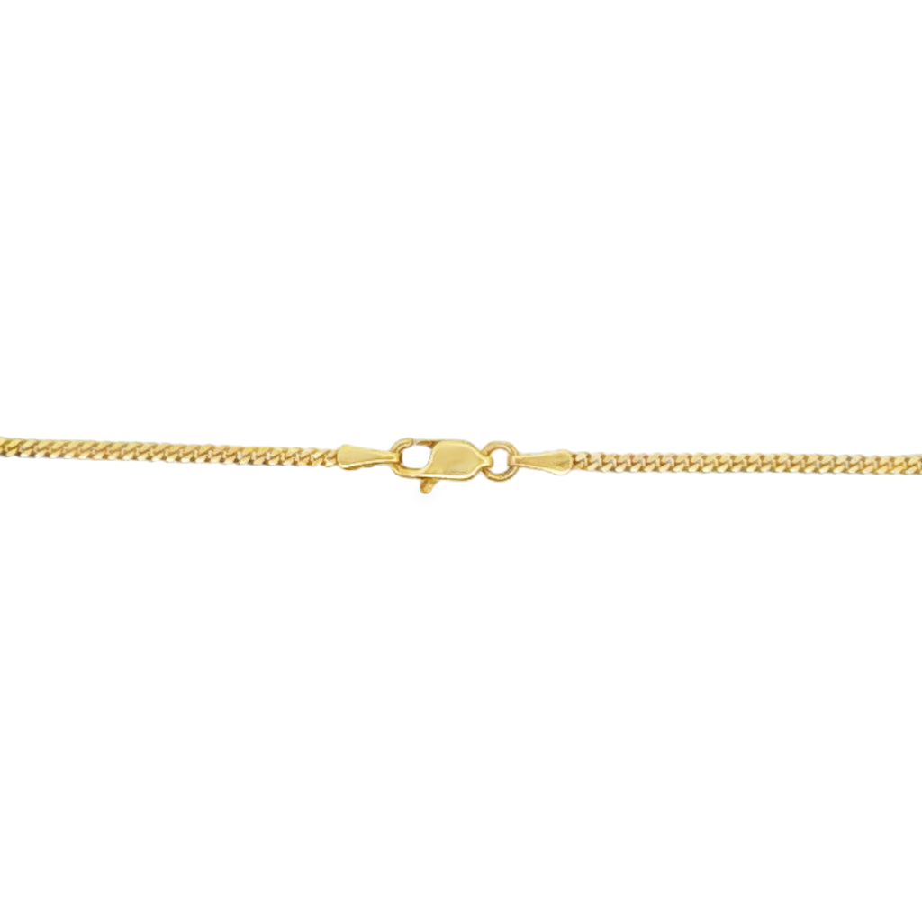 14K Yellow Gold Cuban Link Chain with Lobster Clasp – 2mm, 16"