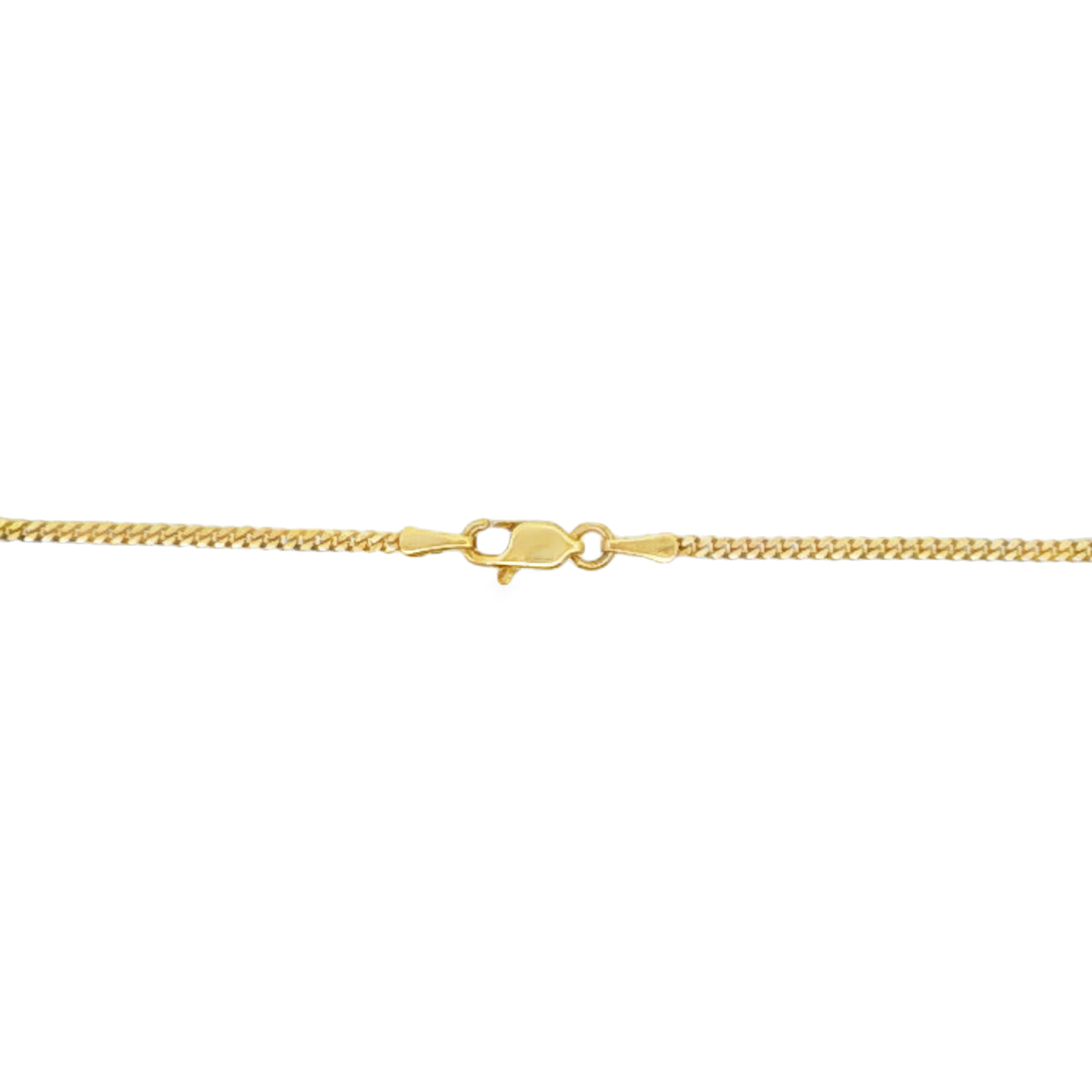 14K Yellow Gold Cuban Link Chain with Lobster Clasp – 2mm, 16"