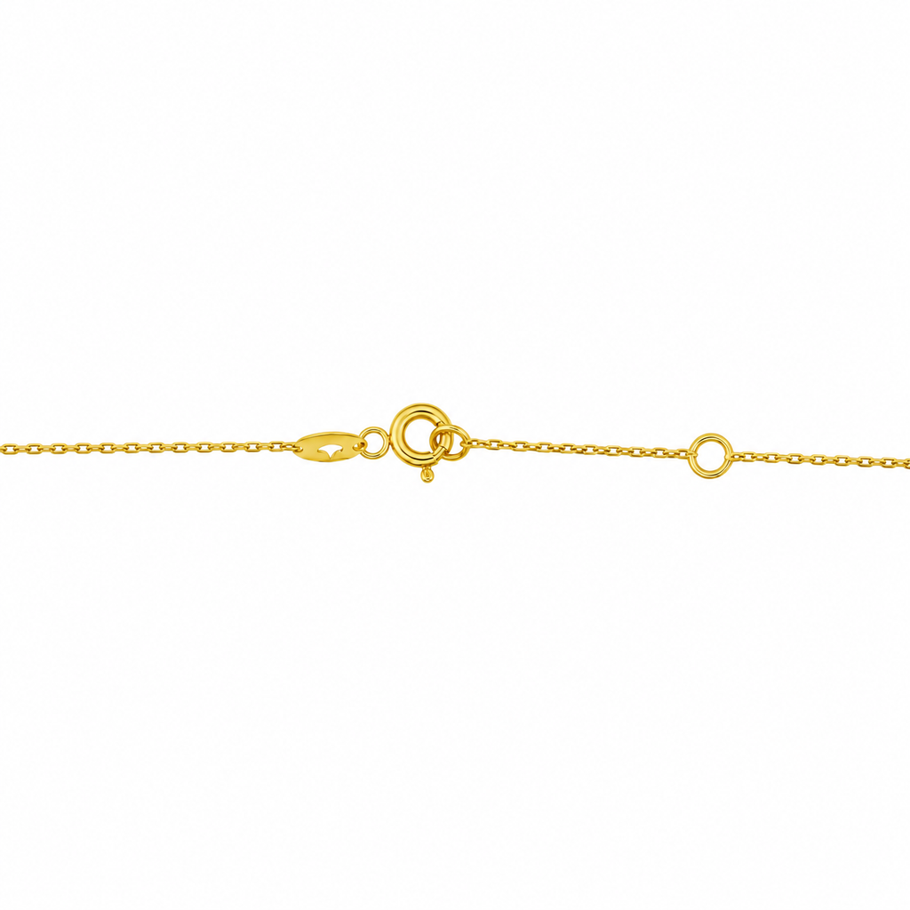 14K Yellow Gold Women's Cubic Zirconia Ball Necklace – 18"