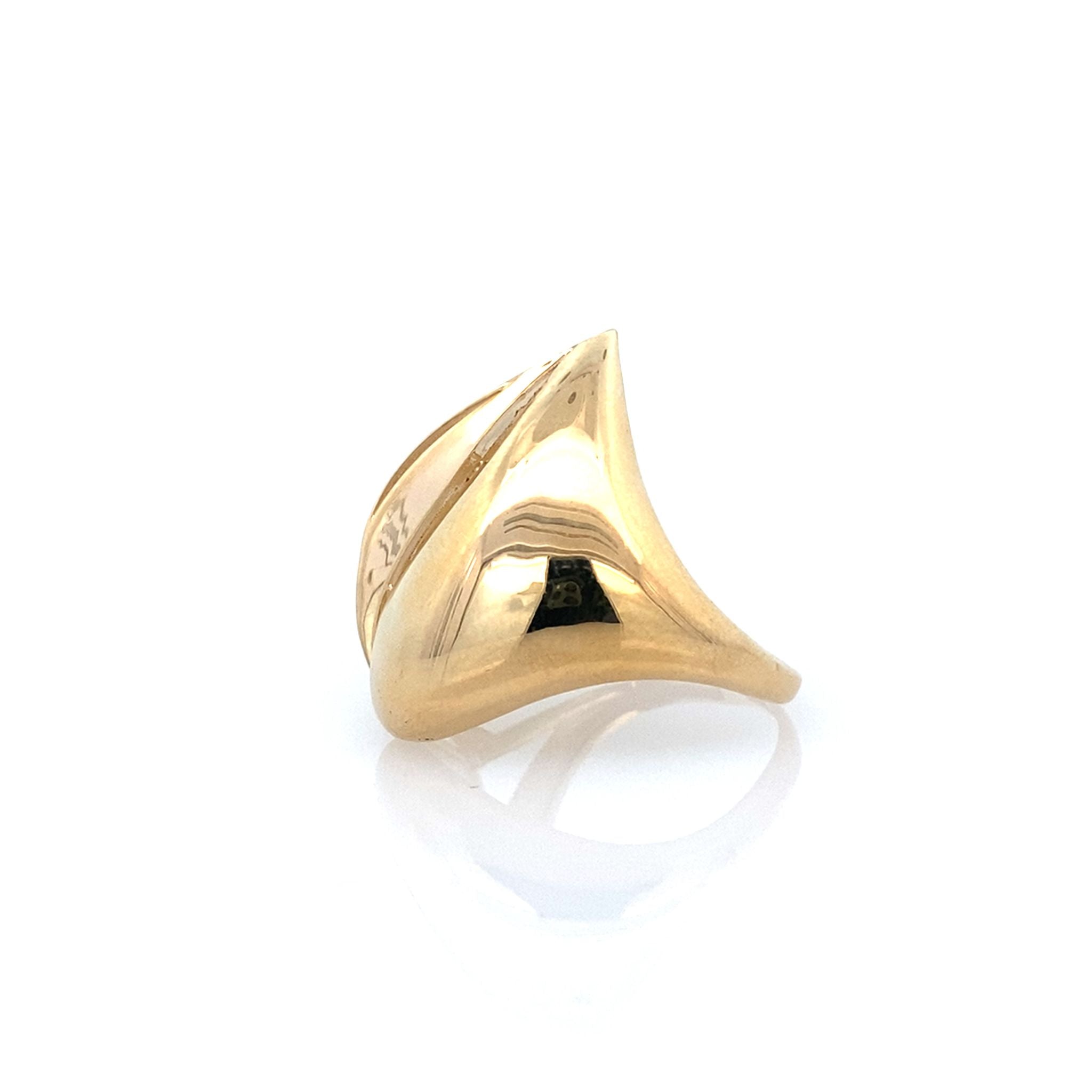 14K Yellow Gold Ladies Fashion Ring Size 7