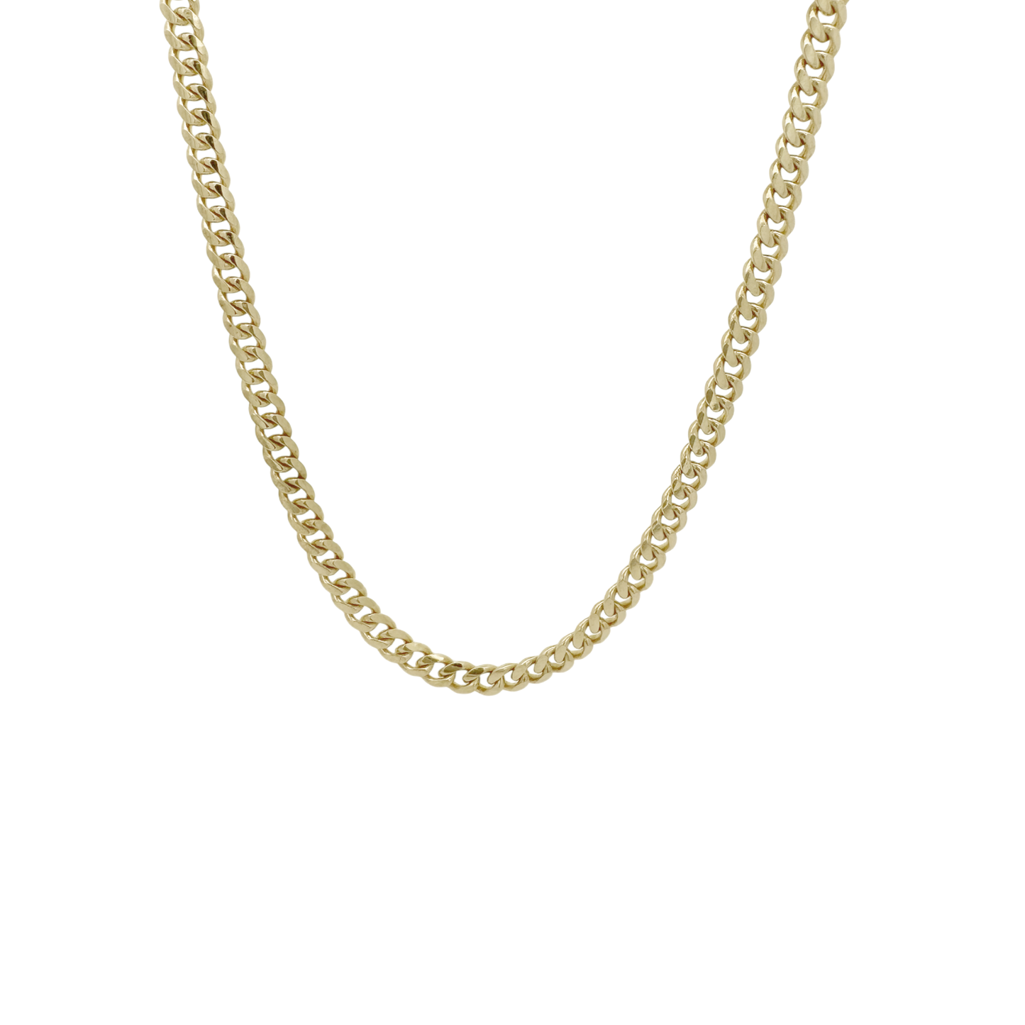 10K Yellow Gold Lobster Clasp Cuban Link Chain 4Mm 24.5In 17.1Dwt/26.7G