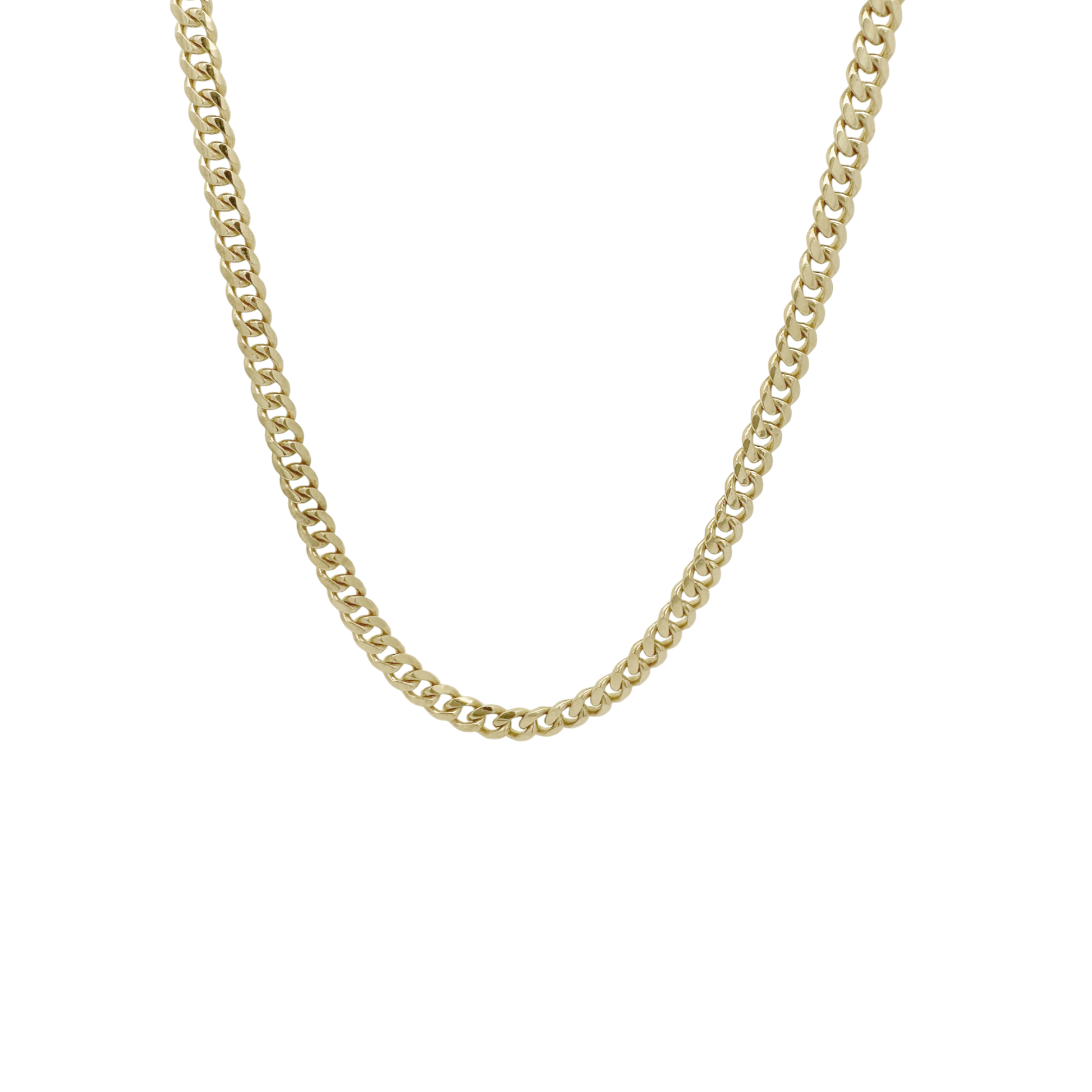 10K Yellow Gold Lobster Clasp Cuban Link Chain 4Mm 24.5In 17.1Dwt/26.7G