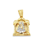 10K Two Tone 3D Caridad Del Cobre Pendant 5.2Dwt