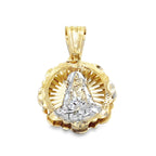 10K Two Tone 3D Caridad Del Cobre Pendant 5.0Dwt