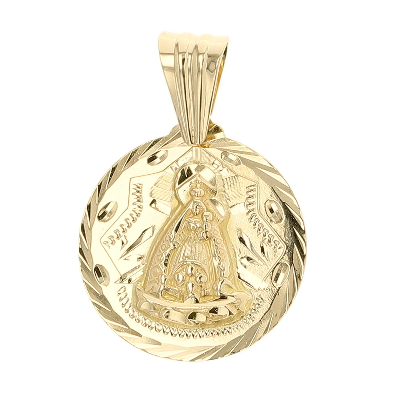 10K Yellow Gold Caridad Del Cobre Pendant 3.4Dwt