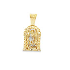 10K Two Tone Gold 3D San Lazaro Pendant 12.3Dwt