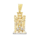 10K Two Tone Gold 3D San Lazaro Pendant 7.3Dwt